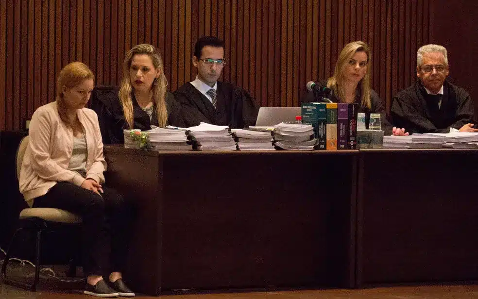 Elize Matsunaga durante o julgamento em 2016, quando foi condenada pelo assassinato do marido, Marcos Kitano Matsunaga